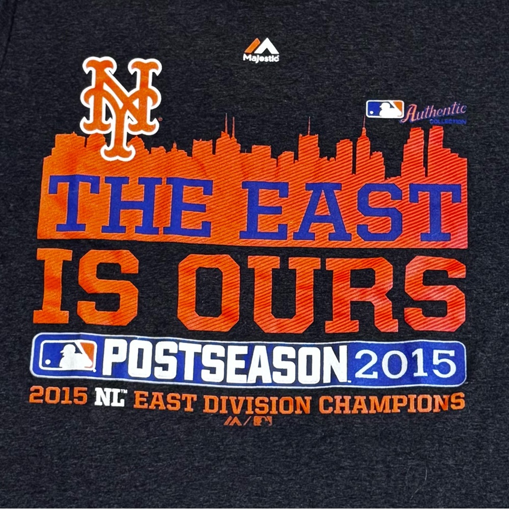 NY Mets "The East Is Ours” 2015 NL East Champs - Men’s Small - Picture 4 of 4